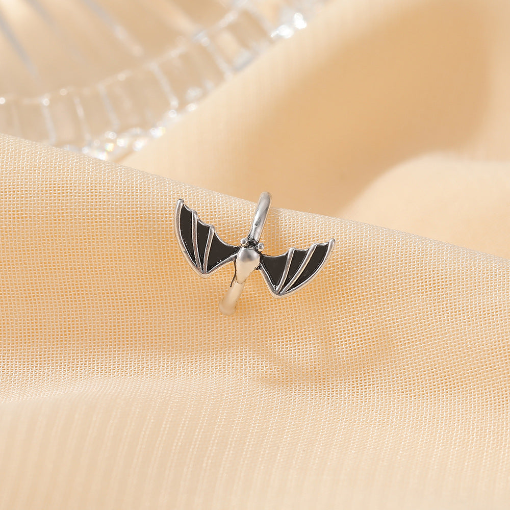 Wholesale Halloween Gothic Copper Bat Ear Clips